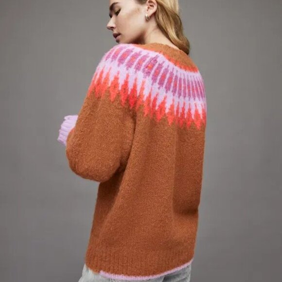 AllSaints Falka Fairisle Jumper Sweater - Picture 8 of 8